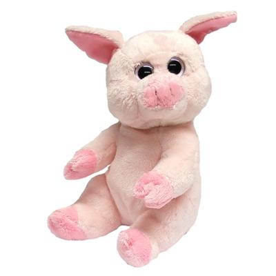 China Lovely Gift Lucky Pink Piglet Stuffed Animal 18cm Plush Toy Small Size Pink Pig for sale