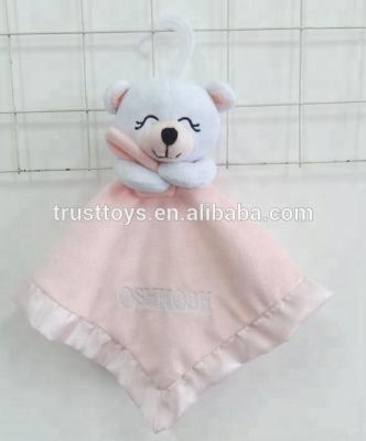 China Custom Embroidered Cubbies PORTABLE Teddy Snuggle Blankie for sale