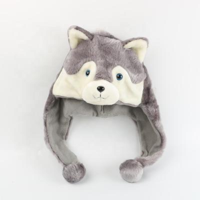 China JOINT Unisex Cute Funny Kids Warm Soft Plush Animal Hat for sale