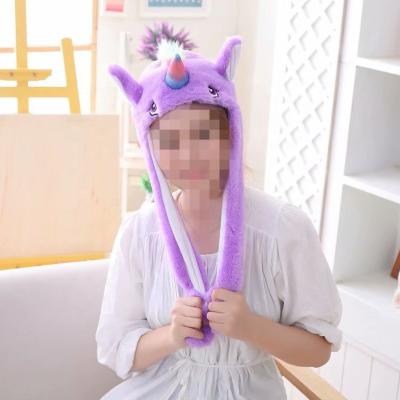 China Custom Kids Pinch Airbag Plush Unicorn Unicorn Stuffed Animal Hat for sale