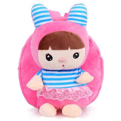 China Factory Price RFID Small Cute Pink Doll Plush Baby Girl Backpack for sale