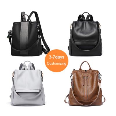 China Ruchsack Custom Made High Quality Leather Women Handbag Fashion Casual Mini Backpack Anti-theft Bag for sale