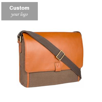 China Multi-Functional Business Casual Business Casual Wear Single-shoulder Canvas Canvas Briefcase Portable Messenger Bag for sale