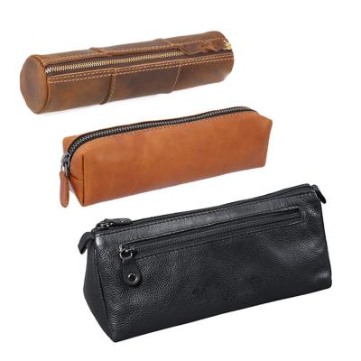 China Schools & PU Pencil Case Offices Customized Leather Vegan Pen Pouch Bag Case for sale