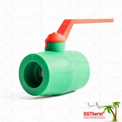 China European Standard Heavier Type Plastic Ppr Brass Ball Valve With Brass Ball Fast Flow Ball Valve for sale