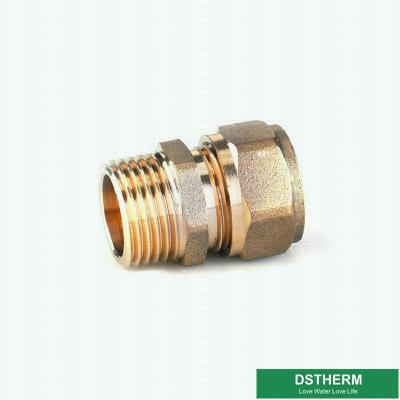 China Brass Color Male Threaded Coupling Pex Fittings Customized Designs And Weight for sale