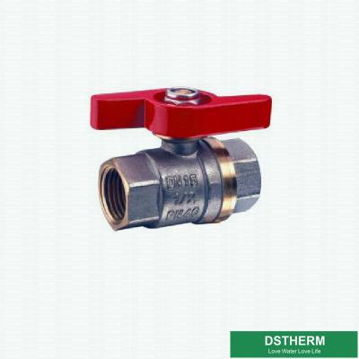중국 작은 안출된 놋쇠 볼 밸브 나비 핸들 두배 여성 나선부  놋쇠 볼 밸브 판매용