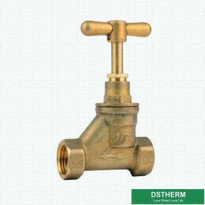 China Double Female Original Brass Color Garden Tap Brass Bibcock Valve Brass Tap Brass Faucet for sale