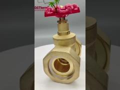 Brass Union Gate Valve With Red Cast Iron Handle High-Flow 1/2“-4“ Customized Size