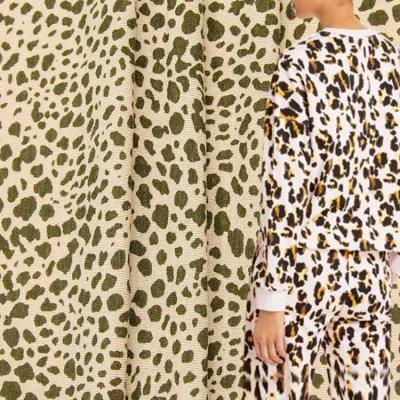 China Anti-Static High Quality Rayon Leopard Dot Printed Polyester Viscous Stretch Knitted Fabric Spandex for sale