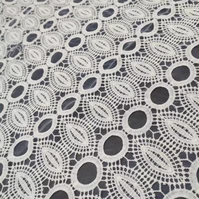 China High Polyester Water Soluble Cotton New Arrivals Tulle Flower Embroidery Textile Net Lace Fabric Custom for sale