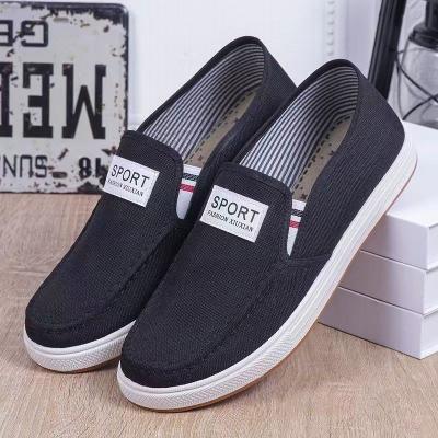 China Cushioning Hongyan Men's shoes spring and autumn new canvas shoes breathable slip-on lazy casual shoes for sale