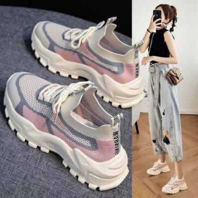 China Cushioning Hongyan Summer net shoes female father shoes all match women net surface casual sports shoes for sale