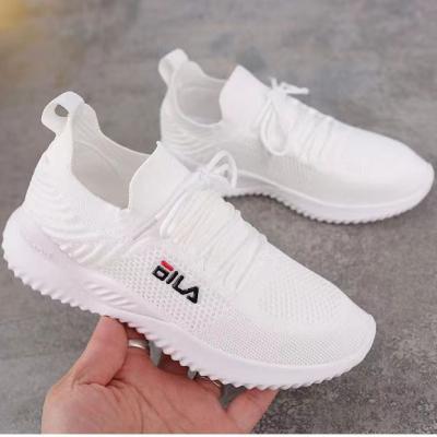 China Cushioning Hongyan New female flying woven low top net casual shoes all match sports women's shoes for sale