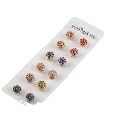 China Diamond Balls Factory Outlet Little Nice Magnet Stone Brooch Balls Fashionable Iron Absorption Non-marking Brooch Pin for sale