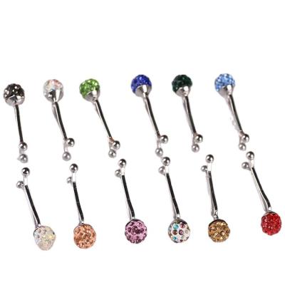 China New Classic Fashion 10mm Crystal Ball Muslim Brooch Hijab Pins Scarf Pin Wedding Pin For Women for sale