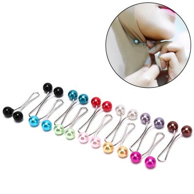 China Plastic Wholesale Custom Hijab Clip Pearl Muslim Hijab Safety Repair Brooch Pins Clip Accessories Jewelry Scarf for sale