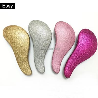 China Hot sale compact bling to shimmer to finish professional plastic detangling hair brush for sale