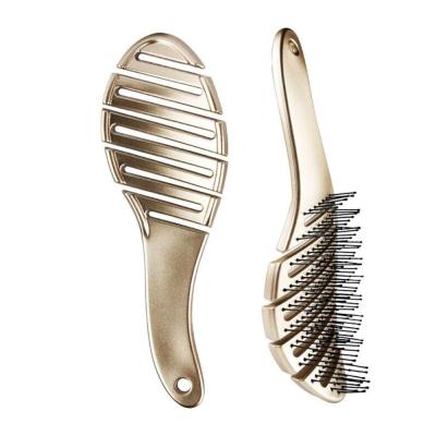 China Compact Detangler Exhale Hair Brush Boar Bristle Curve Hair Brush Professional Quick Dry Hair Brush for sale