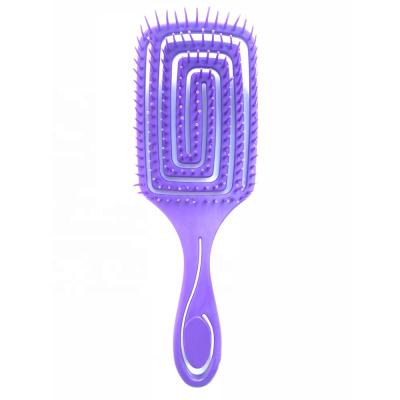 China Professional Quick Dry Detangling Disposable Hair Brush Paddle Detangler Brush Duct Curve Hair Brush for sale