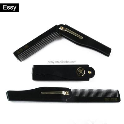 China Salon Plastic Foldable Beard Comb Shaving Tool Folding Comb for sale