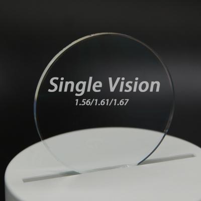 China High Quality Single Vision Resin HMC 1.56/1.61/1.67 asp UV400 HMC Optical Lenses for sale