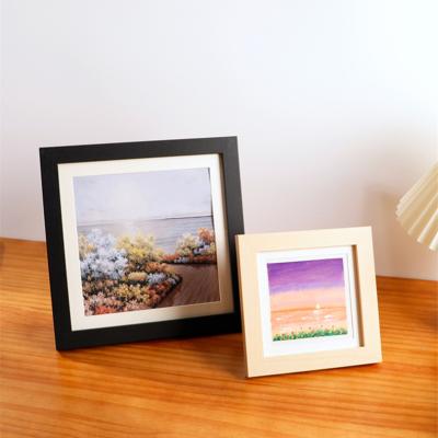 China Environmental Friendly Decorative Square Collage Photo Wooden Picture Frame 4