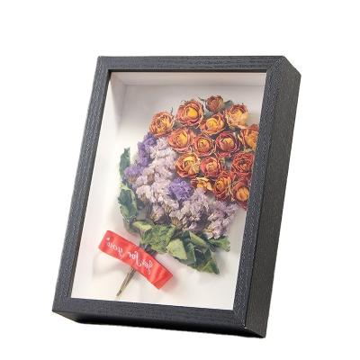 China MDF Wall Art 3D Square DIY MDF Black Picture Frames or Custom Wholesale High Quality Deep Shadow White Photo Boxes Made in China à venda