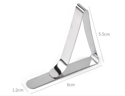 China Kitchen Tools Gadgets  Adjustable 5cm Stainless Steel 18/8 Table Cover Clamp for sale