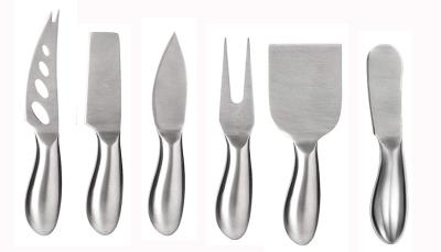 China 6PCS cheese knife set with hollow handle full stianless steel cheese tools for sale