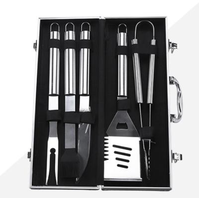 China BBQ Tool Set With Aluminum Box 5PCS  For Wholesale Barbecue Outdoor Tool for sale