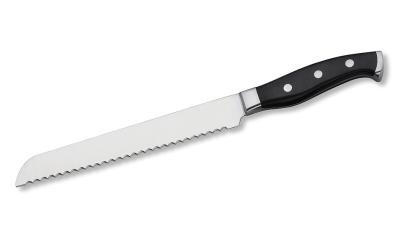 China 8 Inch Bread Slicing Knife With ABS forged Black Color Handle for sale