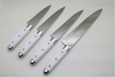 China Different Size Chef Knife With Plastic Handle White Color 5inch 6inch 7inch 8inch 9inch 10inch Chef Knife for sale