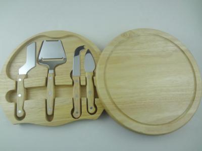 China Cheese Knife Set Wooden handle With Cutting Board for sale