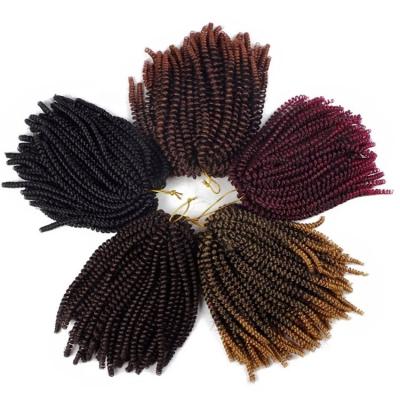 China Sample Hair $1 Synthetic Spring Twist 8 Inch Nubian Synthetic Braid Extension Kenya Crochet Braid Spring Twist Hair 350 Red for sale