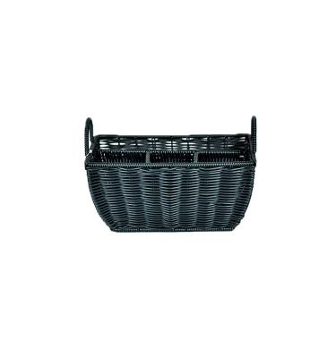 China China Sustainable Factory PP Handmade Rattan Storage Basket Dishwasher Cutlery Basket With Handle for sale