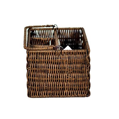 China High End Listing Storage Basket Rattan Cutlery Basket Storage Basket New Small Minimal for sale