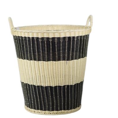 China Customization Customized Multifunctional Home Storage Boxes And Bins Hand Big - Wash Round Rattan Woven Wicker Laundry Basket for sale