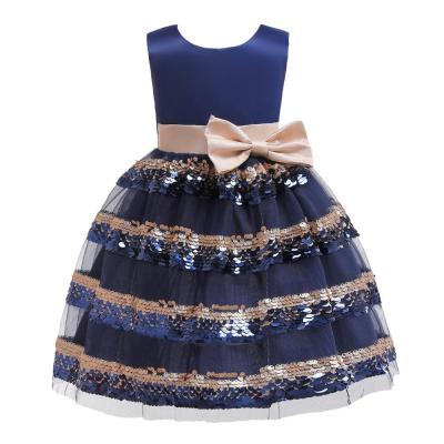 China Popular girls boutique dress dress Canton supplier good quality children's clothing breathable summer for sale