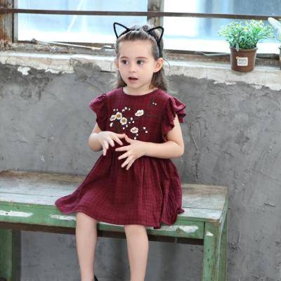 China Best Selling Breathable Baby Kids Children Dress Summer Clothes Girls Red Dress for sale