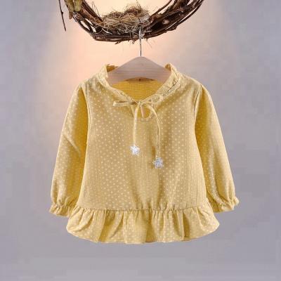 China Sustainable New Design Autumn Spring Baby Clothes Dot Cotton Cute Floral Babies Dress for sale