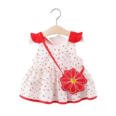 China Washable Summer Baby Dress With Bag Cute Baby Sundress for sale