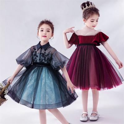 China New Design Breathable Formal Dress Toddler Girl Fluffy Wedding Dresses Lace Up Dress Party Kids for sale