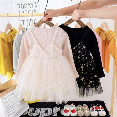 China Factory Wholesale Breathable Autumn Baby Dress 2pcs Set Baby Infant Dress Soft Baby Dress for sale