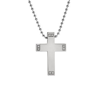 China 2021 Fashionable New Product 316 Stainless Steel 40*28mm Mens Gold Custom Cross Pendant For Men for sale