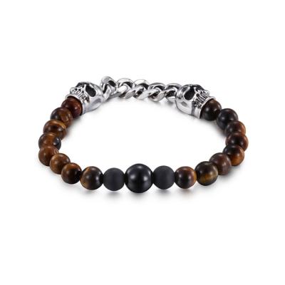 China Casual/Sporting Wholesale Healing Stone Beads Natural Jasper and Magnetic Hematite Jade Bangle Gemstone Picasso Bracelet for sale