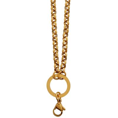 China 2022 Newest Hiphop Hot Sale Customizable Chain Necklace Pop Style Luxury Gold Plated Chain Necklace for sale