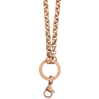 China Hiphop Fashion Necklace Collection 4mm Gold Plated Chain Necklace Women Stainless Steel Jewelry for sale