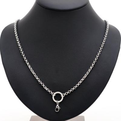 China Wholesale High Quality Stainless Steel Customizable Women Multicolor Chain Customizable Wind Noise Necklace Hiphop Fashion Chain Necklace for sale