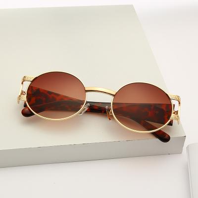 China Fashion Sunglasses Classic Polarized Sunglasses Acetate Metal Round Shade Sunglasses Women Retro Color Sunglasses for sale